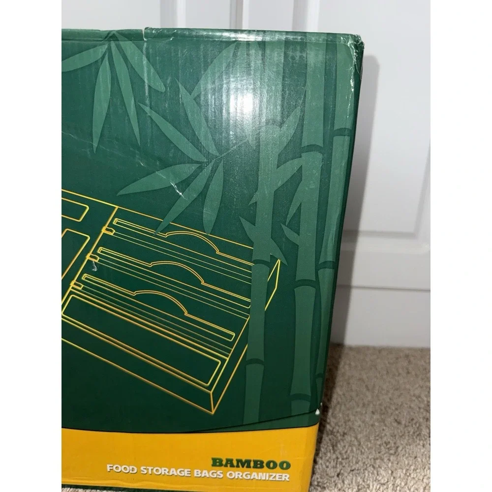 Calmbee Kitchen Solutions‎ Bamboo Food Storage Bag Organizer